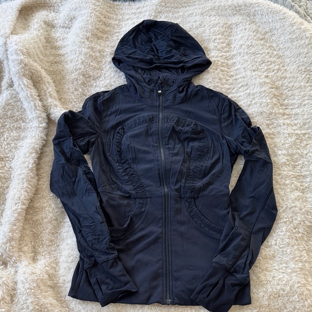 Lululemon Athletica Navy Hooded Utility Jacket